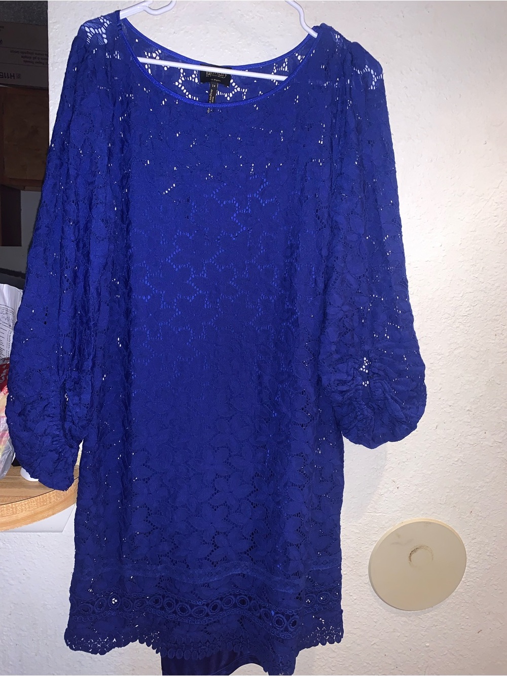 Laundry By Shelli Segal Cobalt Blue Lace Midi Dress